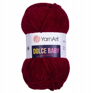 Włóczka YarnArt DOLCE BABY pluszowa 50g BORDOWA 752