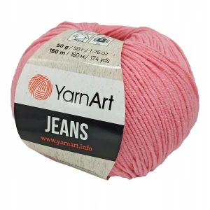 Włóczka YarnArt Jeans bawełna akryl 50g RÓŻOWA 78
