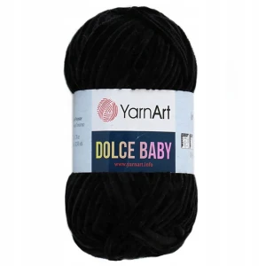 Włóczka YarnArt DOLCE BABY 50g pluszowa CZARNA 742