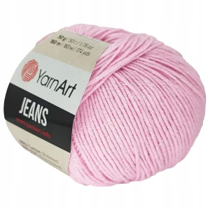 Włóczka YarnArt Jeans bawełna akryl RÓŻOWA 74