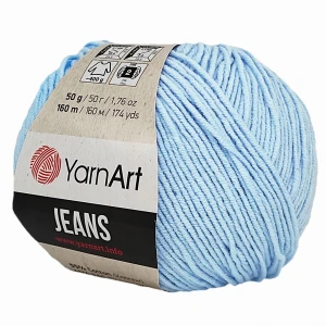 Włóczka YarnArt Jeans bawełna akryl BŁĘKITNA 75