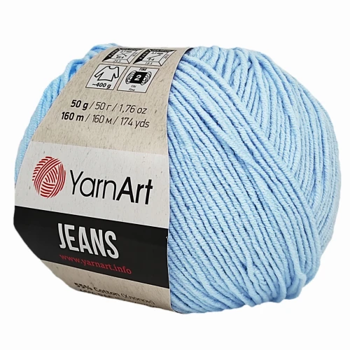 Włóczka YarnArt Jeans bawełna akryl BŁĘKITNA 75