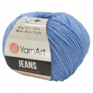 Włóczka YarnArt Jeans bawełna akryl NIEBIESKA 15
