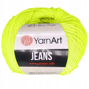 Włóczka YarnArt Jeans 50g bawełn akryl NEONOWY 58