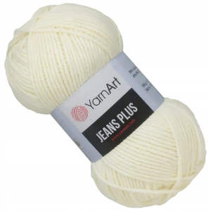 Włóczka YarnArt Jeans Plus bawełna 100g ECRU 03