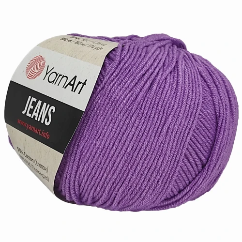 Włóczka YarnArt Jeans 50g bawełna akryl FIOLET 72