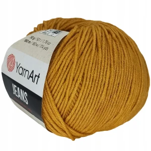 Włóczka YarnArt Jeans 50g bawełn akryl Musztard 84