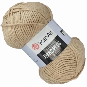 Włóczka YarnArt Jeans Plus 100g bawełna Beżowy 87