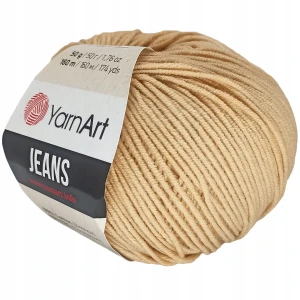 Włóczka YarnArt Jeans 50g bawełn akryl Beżowy 07