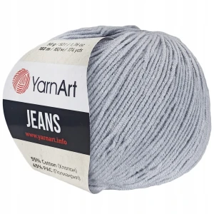 Włóczka YarnArt Jeans 50g bawełna akryl Szary 80