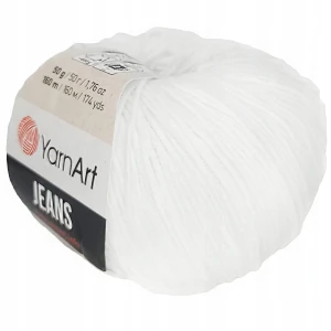 Włóczka YarnArt Jeans 50g bawełna akryl Biały 62