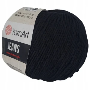 Włóczka YarnArt Jeans 50g bawełna akryl Czarny 53
