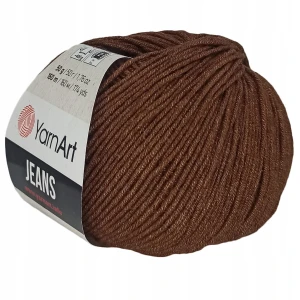 Włóczka YarnArt Jeans 50g bawełna akryl BRĄZOWY 70
