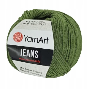 Włóczka YarnArt Jeans bawełna akryl C.ZIELONY 82