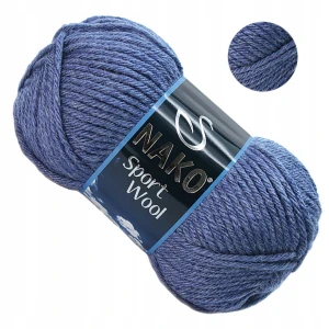 Włóczka NAKO Sport Wool 100g Akryl JEANSOWA 23162