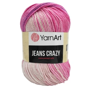 Włóczka YarnArt JEANS CRAZY bawełna RÓŻOWY 8206