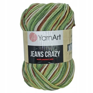Włóczka YarnArt JEANS CRAZY bawełna ZIELONA 7203