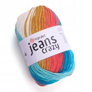 Włóczka YarnArt JEANS CRAZY bawełna WIELOKOLOROWA 8221