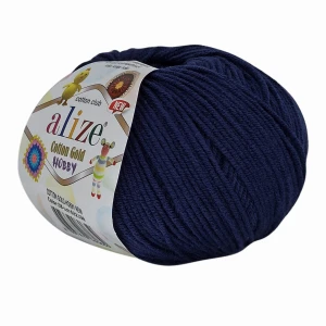 Włóczka Alize Cotton Gold Hobby 50g GRANATOWA 58