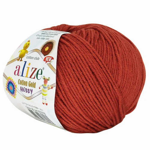Włóczka Alize Cotton Gold Hobby 50g CEGLASTA 36