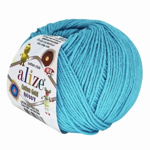 Włóczka Alize Cotton Gold Hobby 50g TURKUSOWA 287