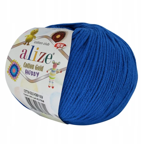 Włóczka Alize Cotton Gold Hobby 50g NIEBIESKA 141