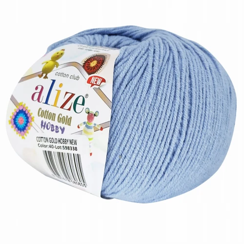 Włóczka Alize Cotton Gold Hobby 50g BŁĘKITNA 40