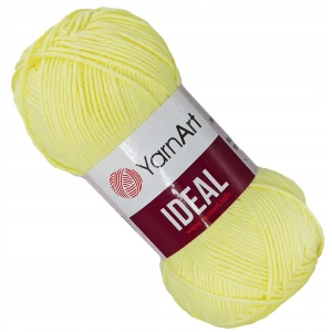 Włóczka YarnArt IDEAL 100% bawełna 50g/170m JASNA ŻÓŁTA 224