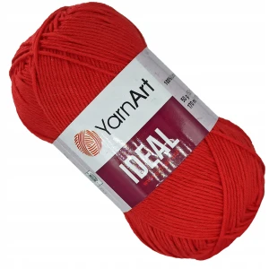 Włóczka YarnArt IDEAL 100% bawełna 50g/170m CZERWONA 237