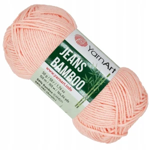Włóczka YarnArt Jeans Bamboo bambus akryl 50g/150m ŁOSOSIOWA 112