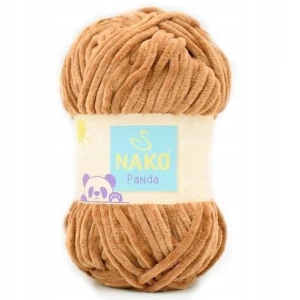 Włóczka Nako Panda pluszowa gruba 100g BRĄZOWA 14220