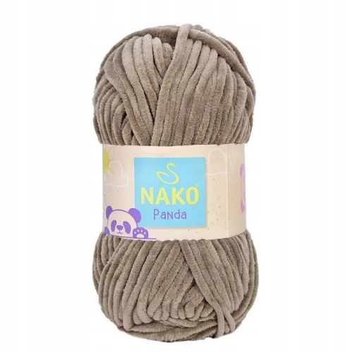 Włóczka Nako Panda pluszowa gruba 100g CIEMNA BEŻOWA 14057