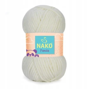 Włóczka Nako Panda pluszowa gruba 100g ECRU 3084
