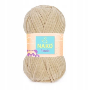 Włóczka Nako Panda pluszowa gruba 100g JASNY BEŻ 13955