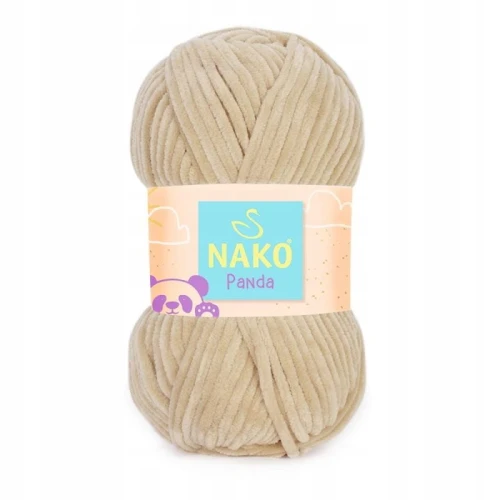 Włóczka Nako Panda pluszowa gruba 100g JASNY BEŻ 13955
