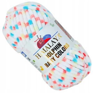 Włóczka HIMALAYA Dolphin Baby COLORS pluszowa WIELOKOLOROWA 100g 80415