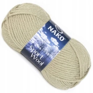 Włóczka NAKO Sport Wool Akryl wełna BEŻOWA 13495