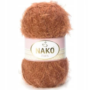Włóczka Nako Paris włochata miękka 100g/245m RUDA 5520