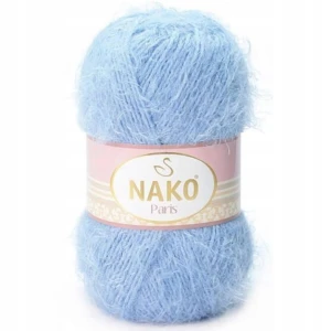 Włóczka Nako Paris włochata miękka 100g/245m NIEBIESKA 4129