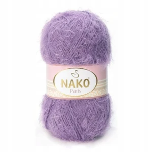 Włóczka Nako Paris włochata miękka 100g/245m ŚLIWKOWA 6684