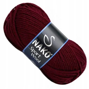 Włóczka NAKO Sport Wool Akryl Wełna BORDO 6592