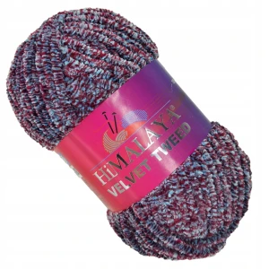 Włóczka pluszowa HIMALAYA VELVET TWEED MELANŻ 91104