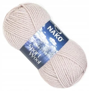 Włóczka NAKO Sport Wool Akryl Wełna JASNY BEŻ 3079