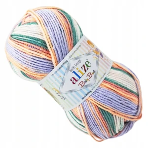 Włóczka Alize Baby Best Batik akryl 100g WIELOKOLOROWA 7917