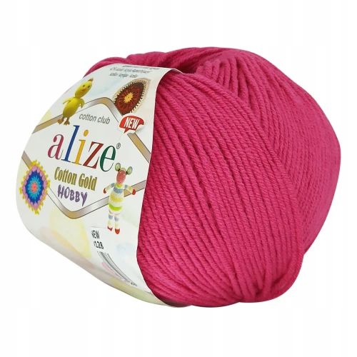 Włóczka Alize Cotton Gold Hobby 50g FUKSJA 149