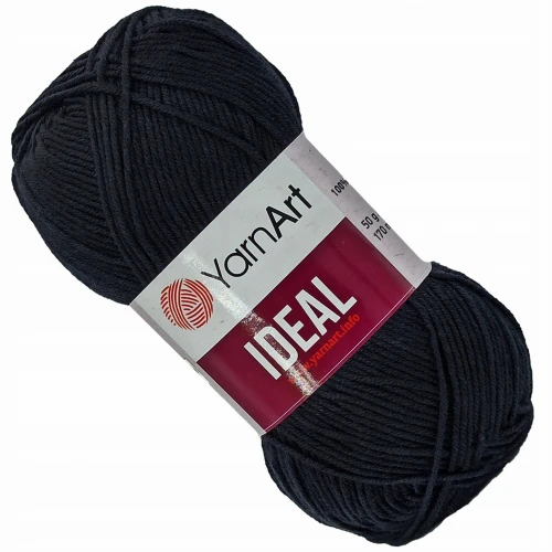 Włóczka YarnArt IDEAL 100% bawełna 50g/170m CZARNA 221