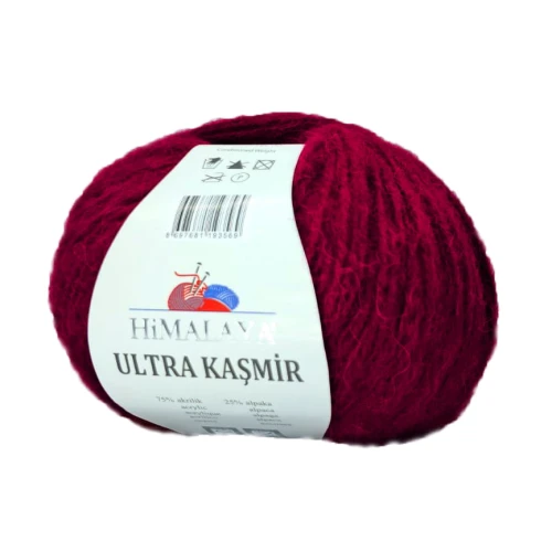 Włóczka Himalaya Ultra KASMIR alpaka+akryl 50g/175m BORDOWA 806