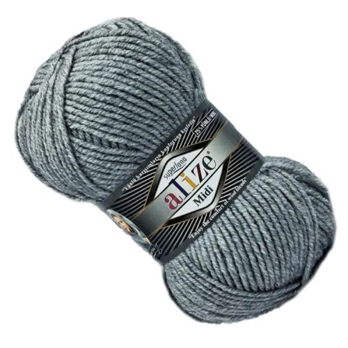 Włóczka Alize SUPERLANA MIDI z wełną 100g/170m POPIELATA 21