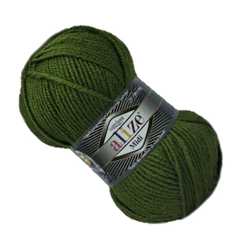 Włóczka Alize SUPERLANA MIDI z wełną 100g/170m ZIELONA 620
