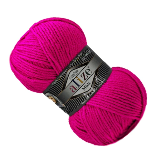 Włóczka Alize SUPERLANA MIDI z wełną 100g/170m AMARANTOWA 149